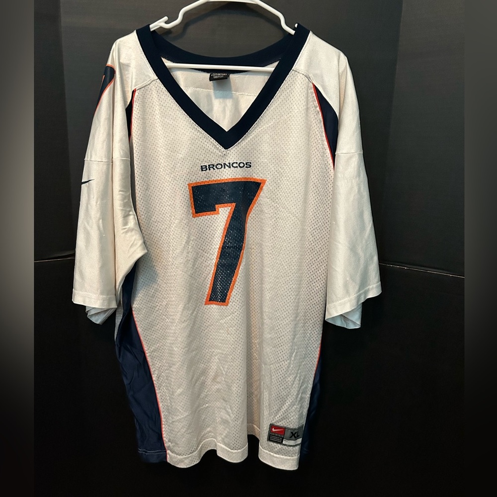 Vintage Nike Denver Broncos John Elway Away White Football Jersey Sz XL
